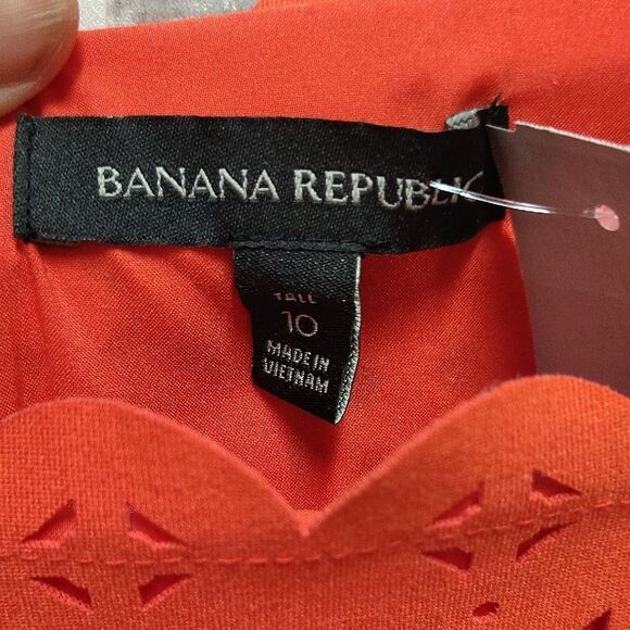 Banana Republic Red Sheath Dress Bateau Neckline Midi - Picture 2 of 3